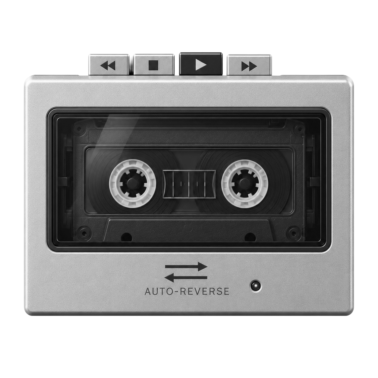 Black and silver Auto-Reverse cassette player